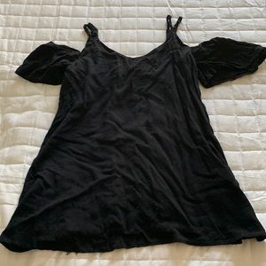 Black Cold Shoulder Top